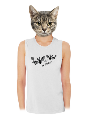 Batminton dámské tílko volné White