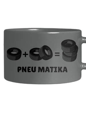 Pneu Matika hrnek makronka Grey Macaron