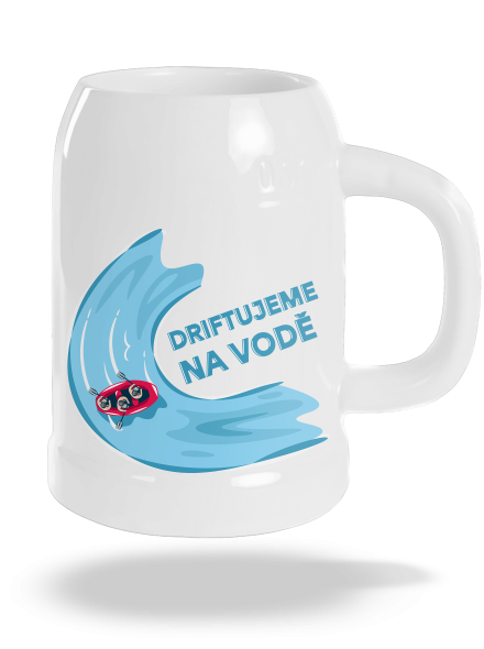 Driftujeme na vodě půllitr White