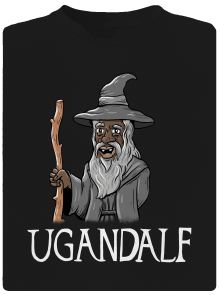 Ugandalf pánské sportovní tričko Black