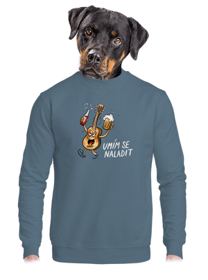 unisex mikina bez kapuce