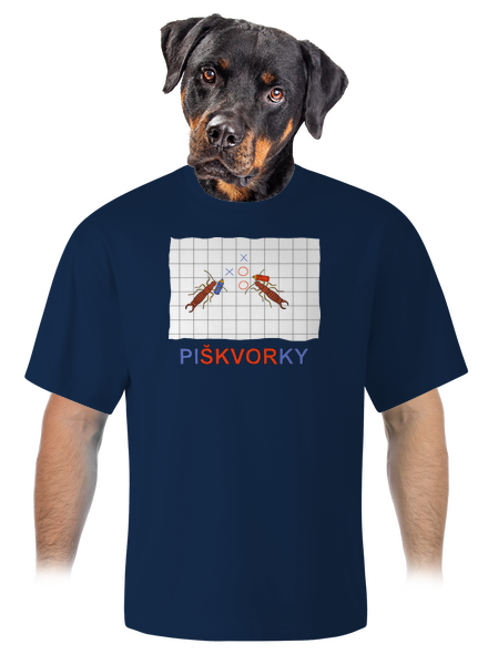 Škvoří piškvorky unisex tričko oversized Midnight Blue