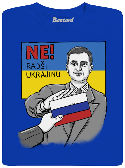 Ne! Radši Ukrajinu pánské dlouhý rukáv Royal Blue