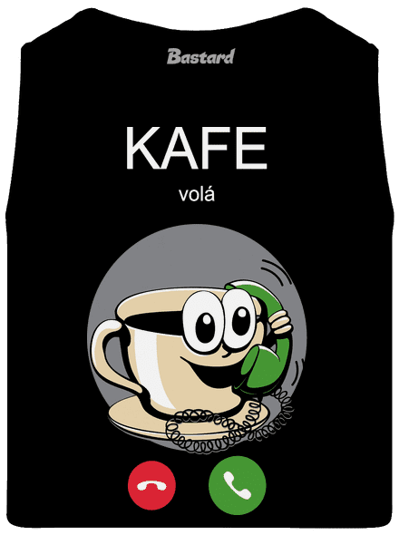 Kafe volá pánské tílko Black