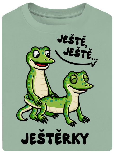 Ještě, ještě unisex tričko oversized Sage