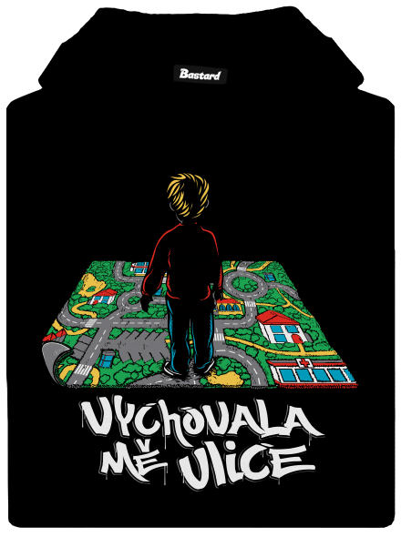 Vychovala mě ulice dámská mikina klokanka Black