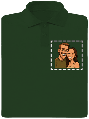 Karikatura z vlastní fotky pánská polokošile Bottle Green Mal