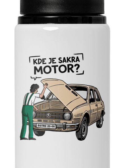 Kde je motor? lahev na vodu White