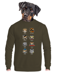 unisex mikina bez kapuce