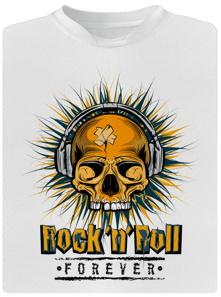 Rock'n'Roll forever pánské sportovní tričko White