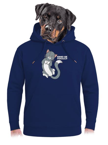 Chci se pomazlit unisex mikina premium Navy