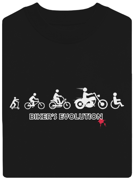 Bikers evolution unisex mikina bez kapuce Black