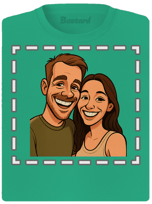 Karikatura z vlastní fotky dámské sportovní tričko Mint Mal