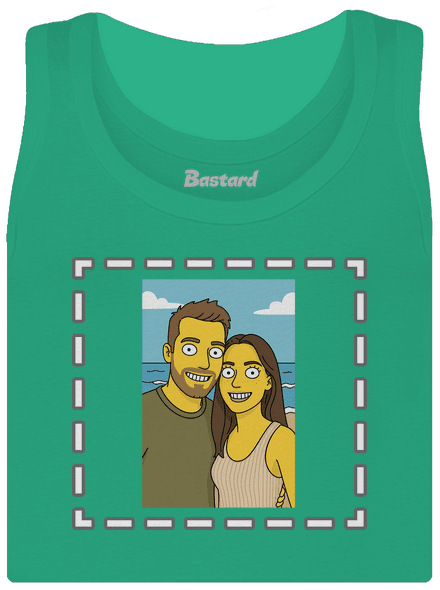 Simpsonovi z vlastní fotky dámské tílko klasické Mint Mal