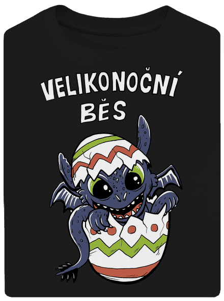 Velikonoční běs unisex tričko oversized Black