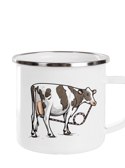 Cow drink plecháček White