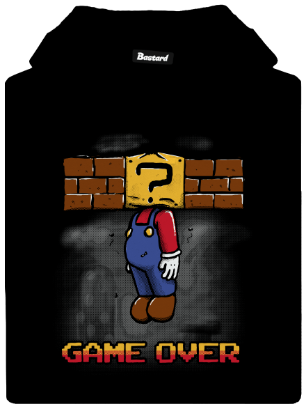 Game over pánská mikina klokanka Black