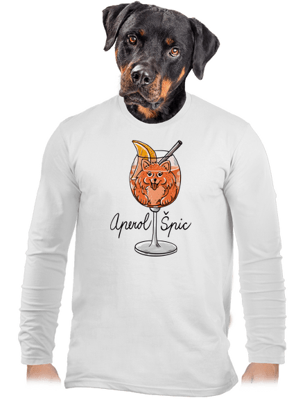 Aperol Špic pánské dlouhý rukáv White