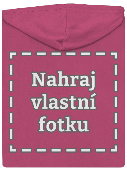 Vlastní potisk dámská mikina na zip Magenta