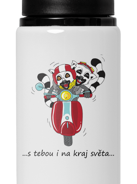 S tebou i na kraj světa lahev na vodu White