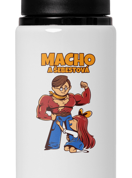 Macho a Šebestová lahev na vodu White