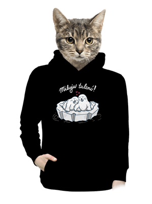 Miluju tulení dámská mikina klokanka Black