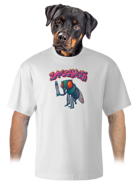 Zmouchnutá unisex tričko oversized White