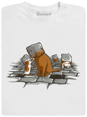 Kočičí hlavy pánské tričko White