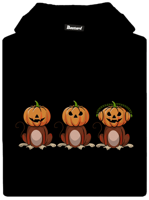 Halloween opičky dětská mikina klokanka Black