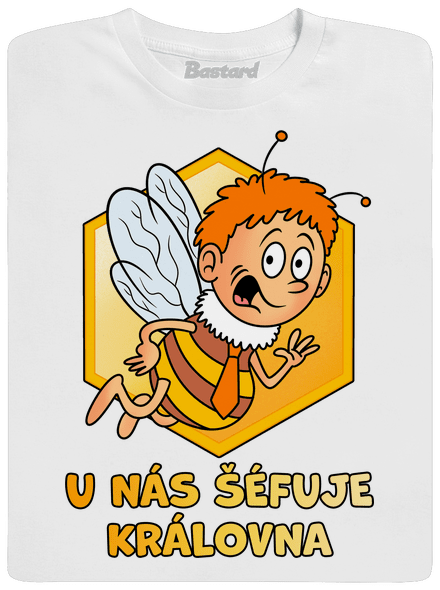 Včelí královna pánské dlouhý rukáv White