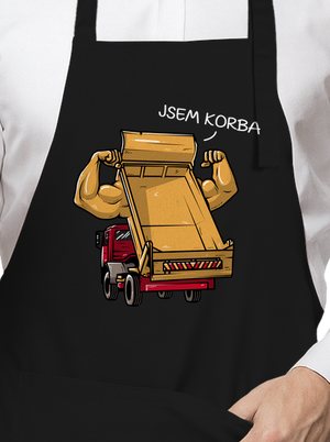 Korba zástěra Black