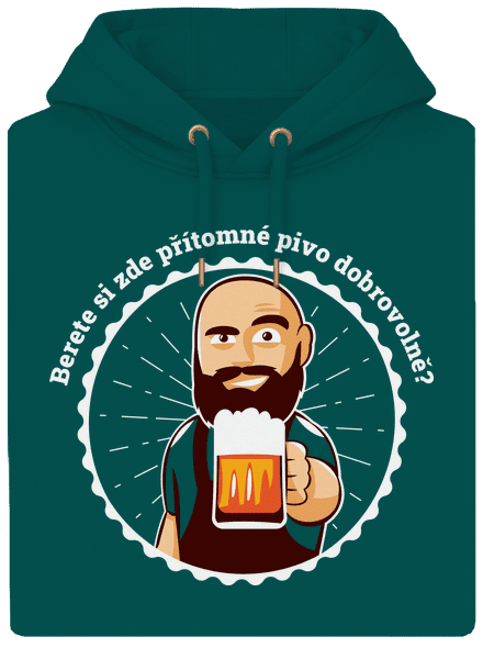Pivo dobrovolně unisex mikina premium Emerald Green