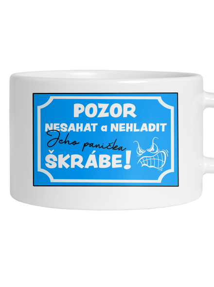 Pozor, nesahat hrnek makronka White