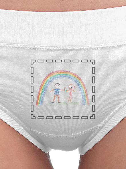 Dětské kresby - nahraj vlastní dámské kalhotky White