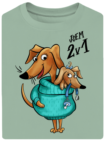 Jsem dva v jednom unisex tričko oversized Sage