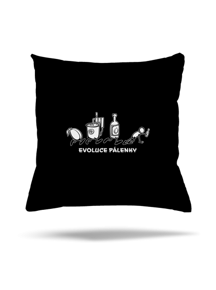 Evoluce pálenky polštář Black