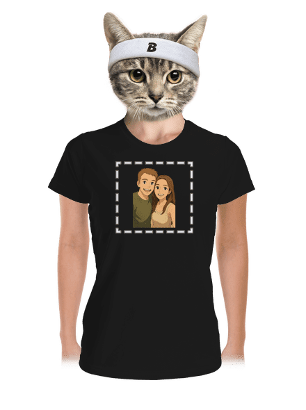 Ghibli efekt z vlastní fotky dámské sportovní tričko Black