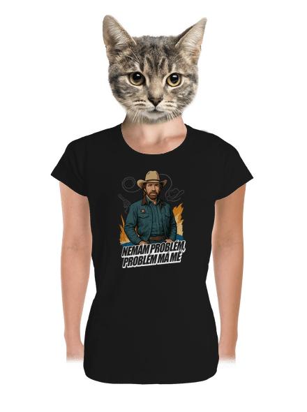 B19: Chuck Norris z Walker, Texas Ranger dámské tričko premium Black