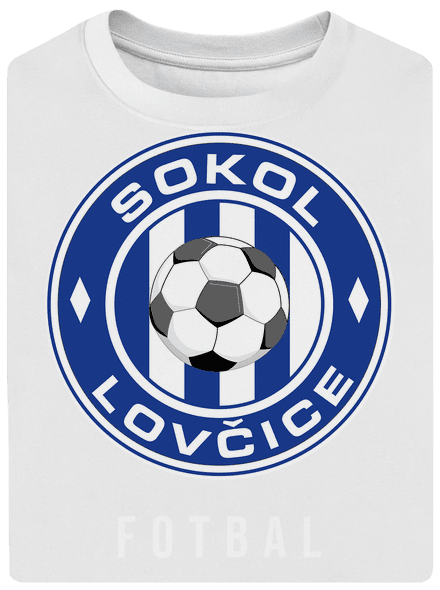Sokol Lovčice - fotbal - barevné unisex tričko oversized White