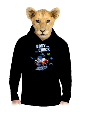 Body check dětská mikina klokanka Black