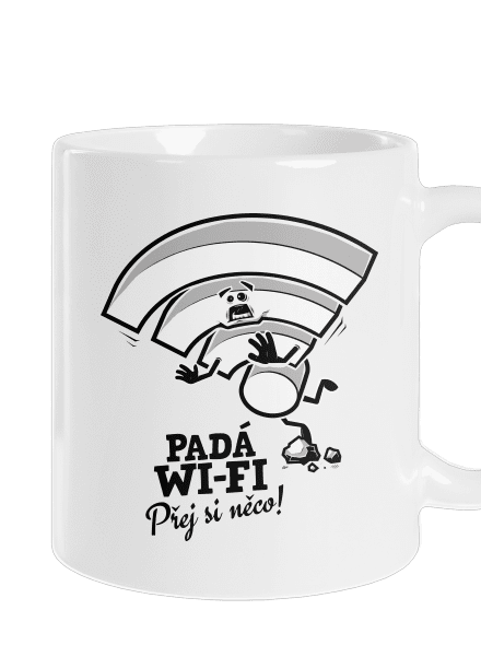 Padá wi-fi klasický hrnek White