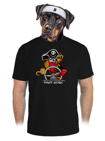 Pirát silnic pánské sportovní tričko Black