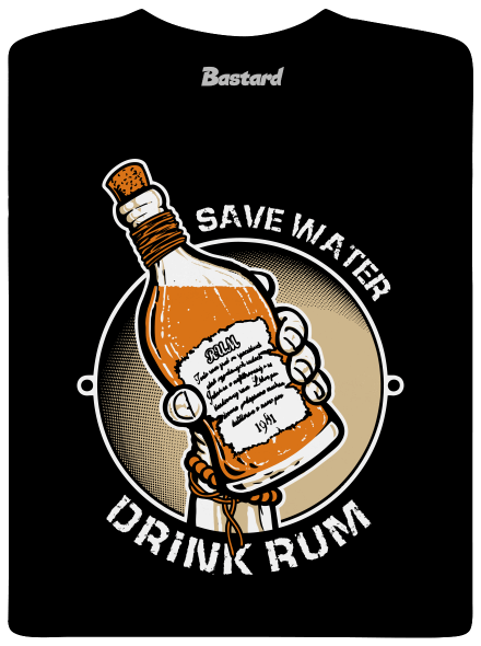 Save Water pánské tričko Black