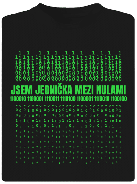 Jednička mezi nulami pánské sportovní tričko Black
