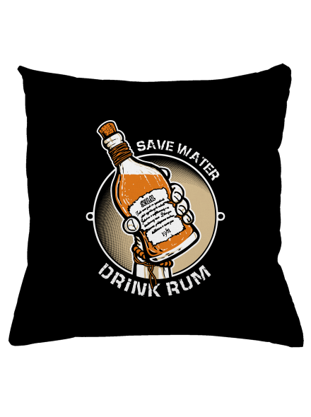 Save Water polštář Black