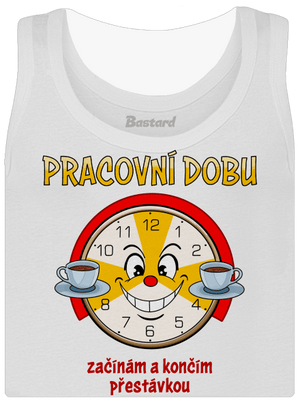 Pracovní doba dámské tílko klasické White