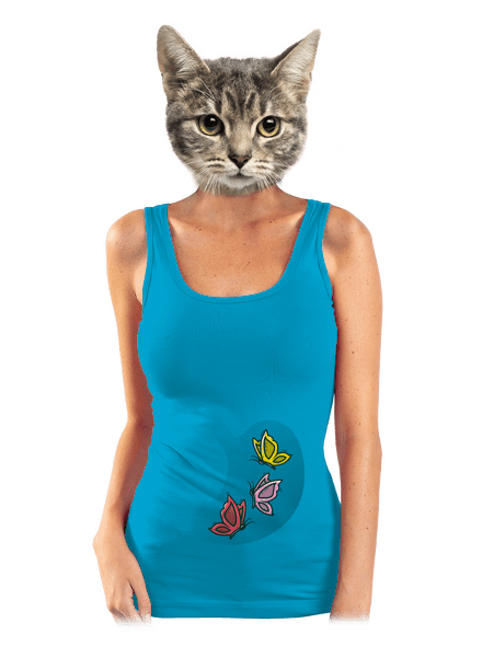 V břiše dámské tílko klasické Blue Atol