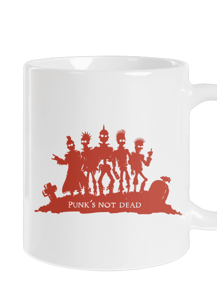Punks Not Dead klasický hrnek White