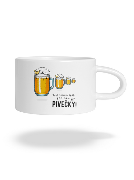 Pivečka hrnek makronka White