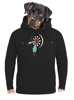 Zásah unisex mikina premium Dark Black